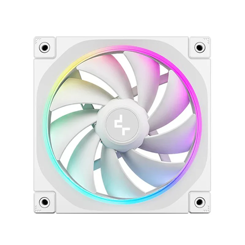 Deepcool FL12 120mm Unique ARGB Cooling Fan - 1-Pack (Black, White) (R-FL12-BKAPN1-G, R-FL12-WHAPN1-G)