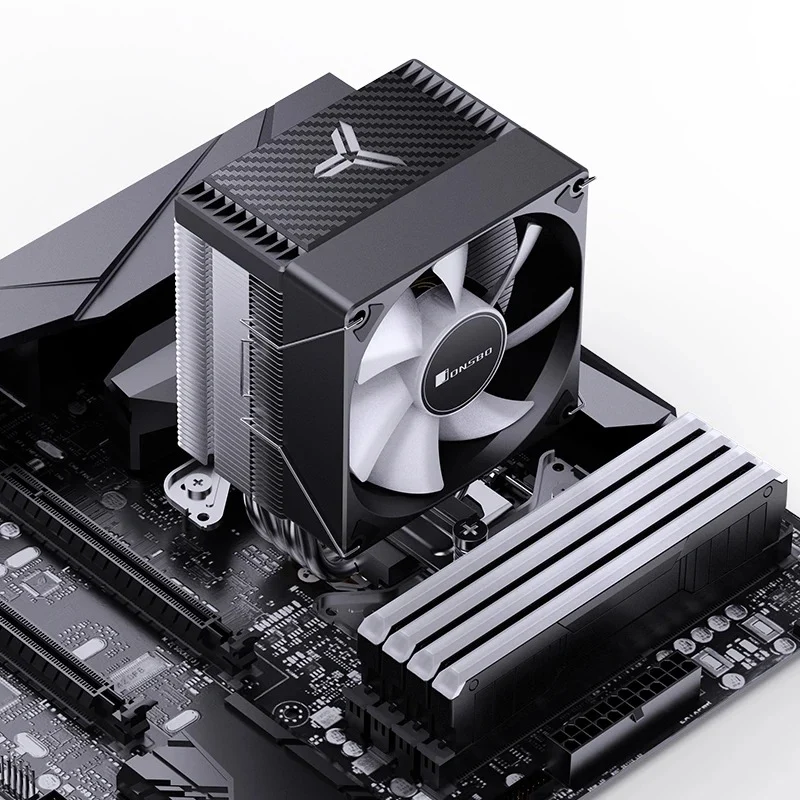 Jonsbo CR-1400 EVO Silent Series 90MM Single-Tower CPU Cooler (Black, White)