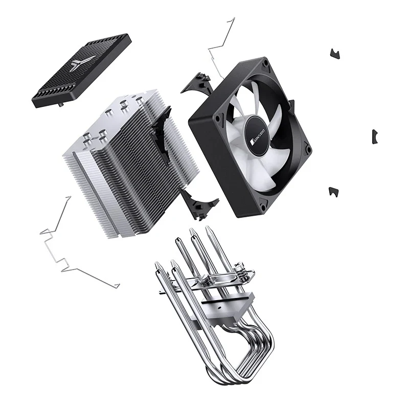 Jonsbo CR-1400 EVO Silent Series 90MM Single-Tower CPU Cooler (Black, White)
