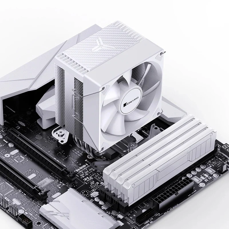 Jonsbo CR-1400 EVO Silent Series 90MM Single-Tower CPU Cooler (Black, White)
