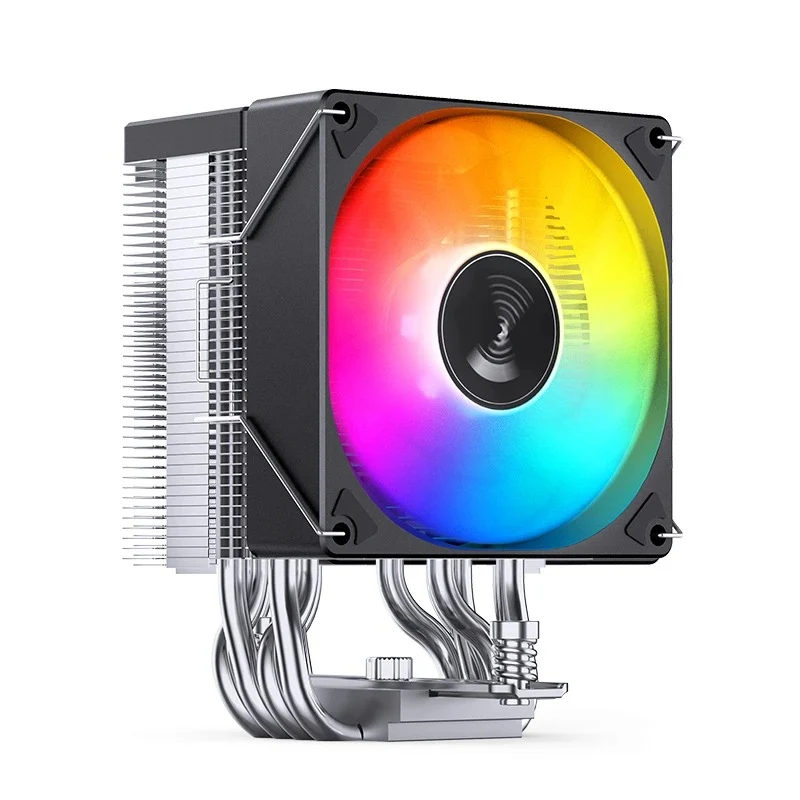 Jonsbo CR-1400 EVO ARGB Silent Series 90MM Single-Tower CPU Cooler (Black, White)