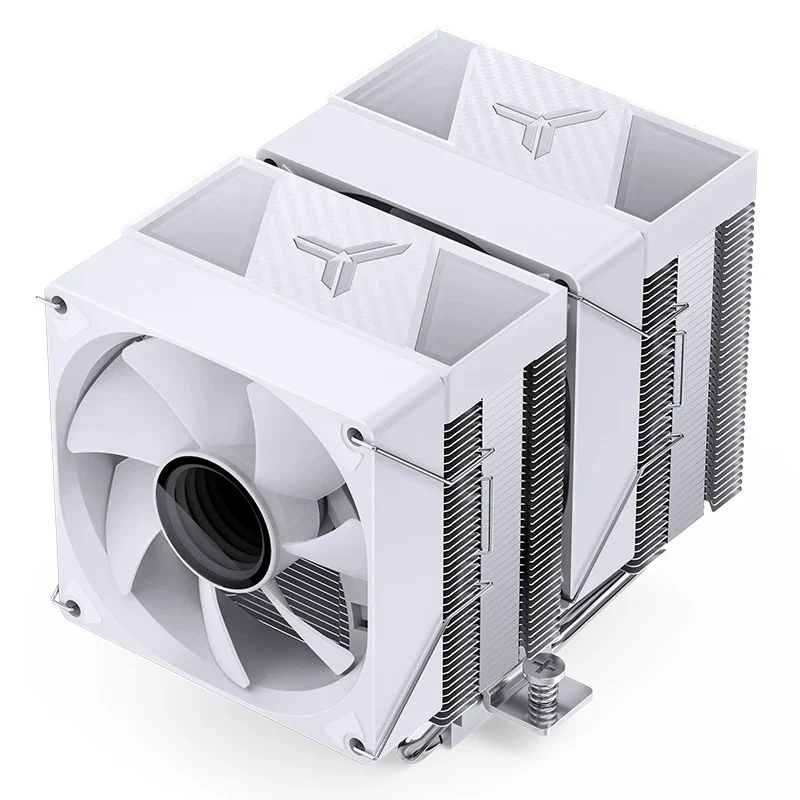 Jonsbo CR-1400 DV2 ARGB Silent Series 90MM Dual-Fan / Dual-Tower CPU Cooler (White)