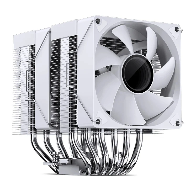 Jonsbo CR-1400 DV2 ARGB Silent Series 90MM Dual-Fan / Dual-Tower CPU Cooler (White)