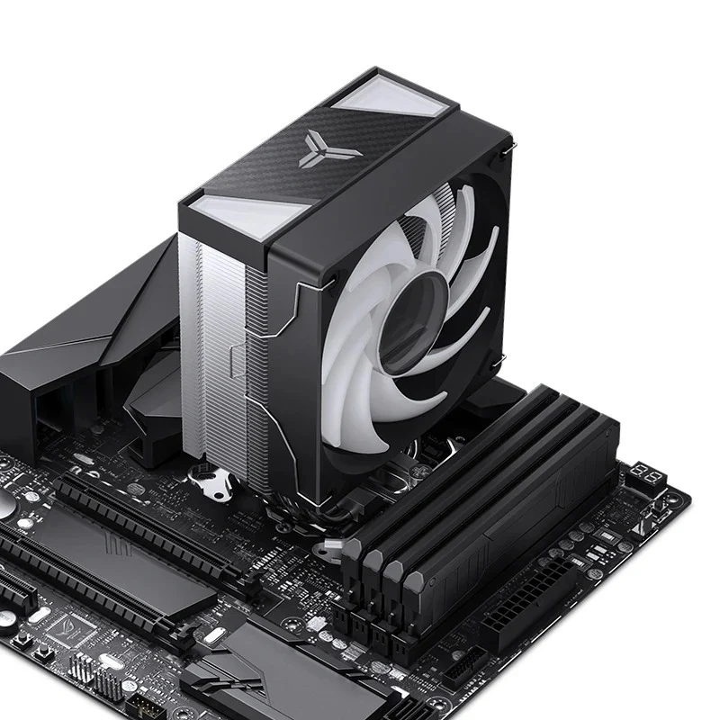 Jonsbo CR-1000 V2 Pro Silent Series 120MM Single-Tower CPU Cooler (Black, White)