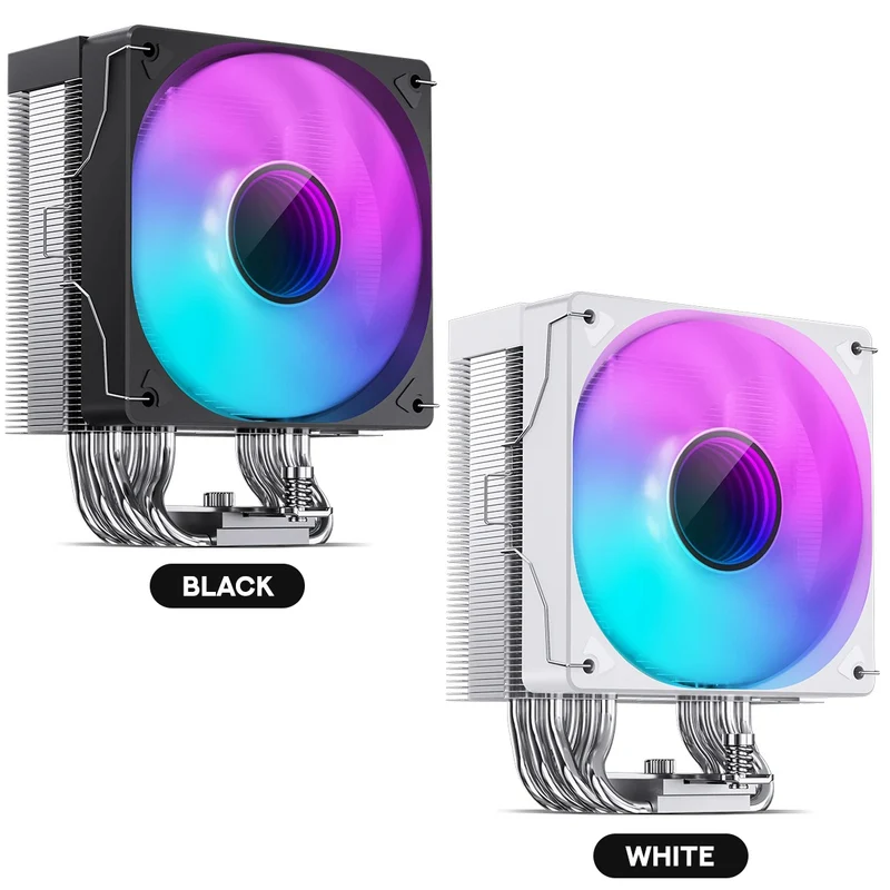 Jonsbo CR-1000 V2 Pro Silent Series 120MM Single-Tower CPU Cooler (Black, White)