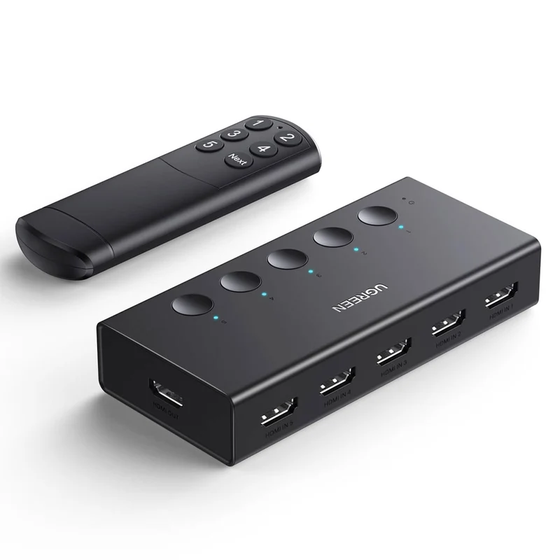 Ugreen 5-in-1 HDMI 2.0 Switcher (Black) (CM568/90512)