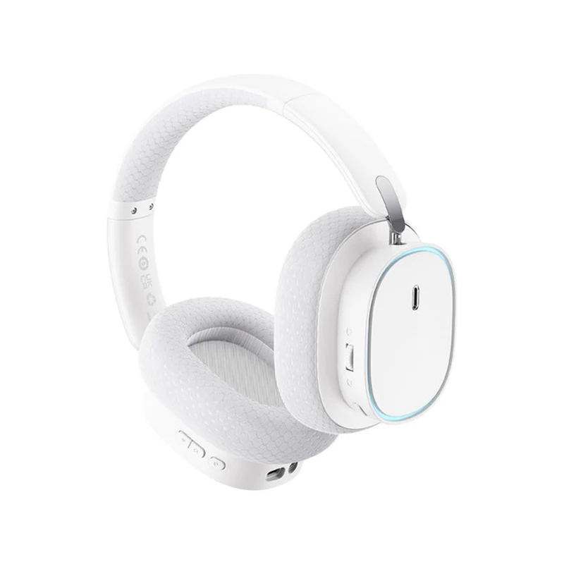 Baseus AeQur GH02 Gaming Wireless Headphone with Microphone (Moon White) (A00050800211-00)