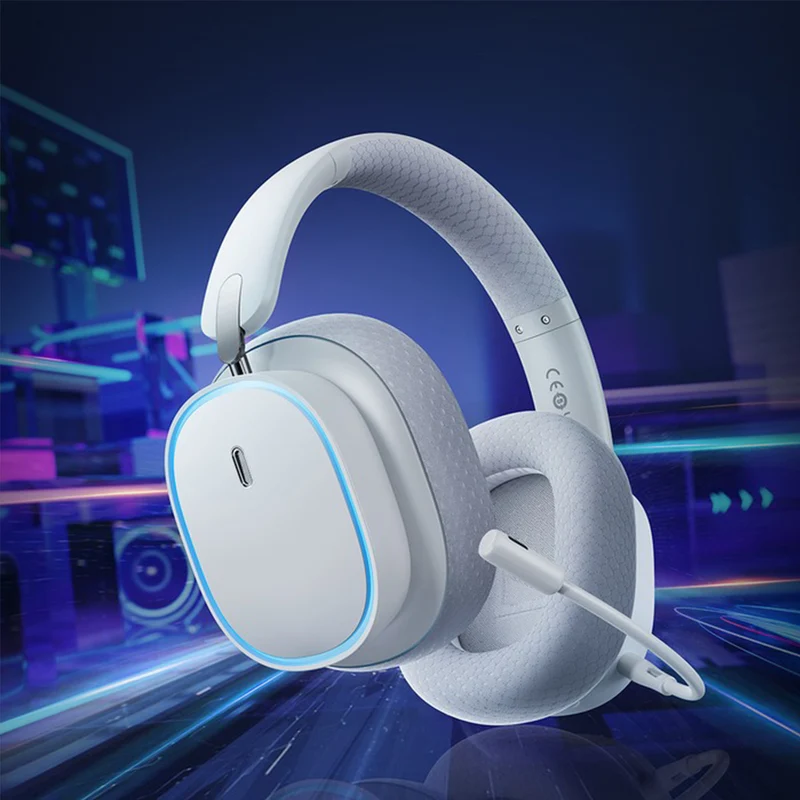Baseus AeQur GH02 Gaming Wireless Headphone with Microphone (Moon White) (A00050800211-00)