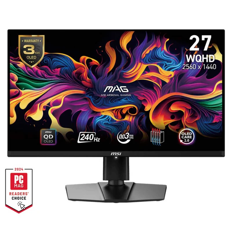 MSI MAG 271QPX QD-OLED E2 27" WQHD (2560x1440) 240Hz 0.03ms GTG Flat Gaming Monitor
