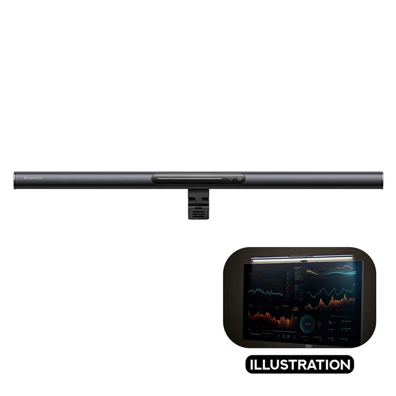 Baseus i-wok 3 Series Asymmetric Light Source Magnetic Screen Hanging Light (Cluster Black) (L10068500111-00)