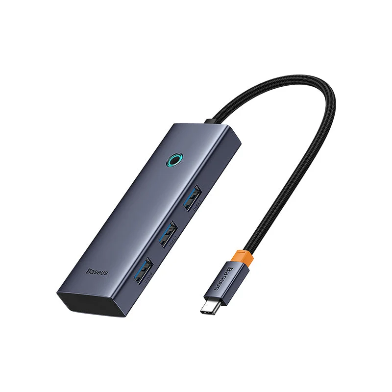 Baseus UltraJoy Series 5-Port Hub Docking Station USB-C to HDMI 4K@30Hz + 3xUSB-C 3.0 + PD (Space Grey) (B00052801811-00)