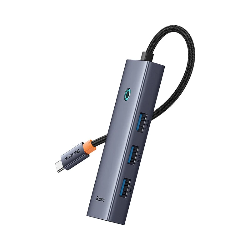 Baseus UltraJoy Series 5-Port Hub Docking Station USB-C to HDMI 4K@30Hz + 3xUSB-C 3.0 + PD (Space Grey) (B00052801811-00)