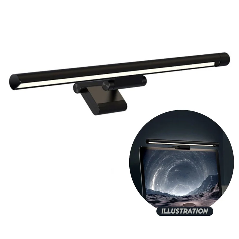 Baseus i-wok Series USB Asymmetric Light Source Screen Hanging Light Fighting Pro (Black) (DGIWK-P01)