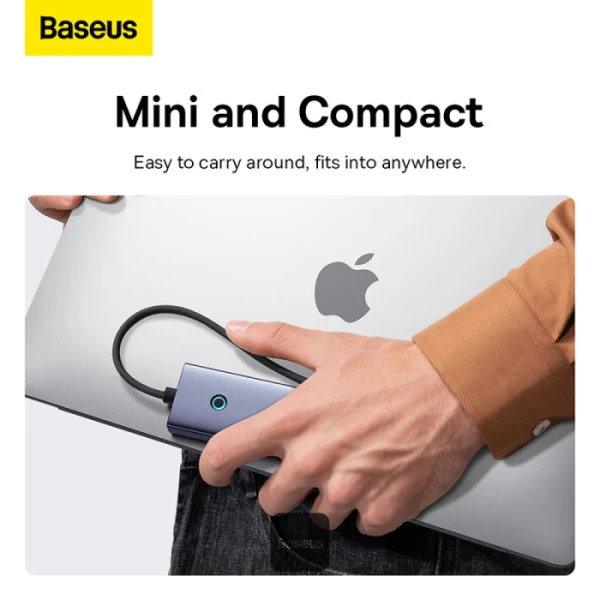 Baseus UltraJoy Series 4-in-1 USB-C Hub to 4xUSB 3.0 (Space Grey) (B0005280A813-03)
