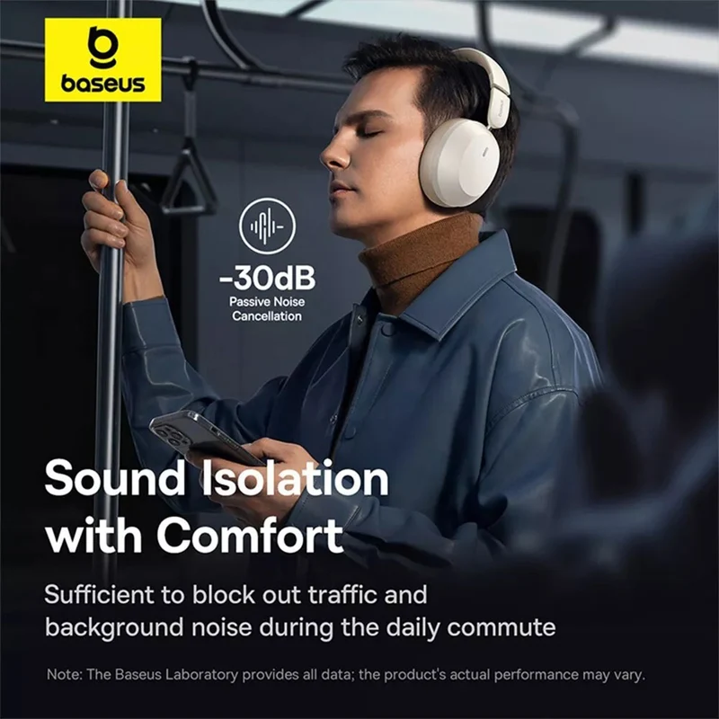 Baseus Bass 35 Max Wireless Headphone Bluetooth v5.3 Connectivity (Stellar White, Twilight Grey) (A00070800221-00, A00070800821-00)
