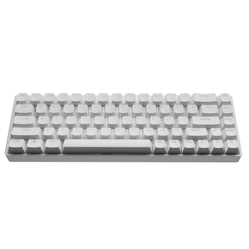 Fierce Gaming Gear Fire 68 Wired Hot-Swappable Mechanical Keyboard (White) (Gateron Double-Rail White Hall Effect Magnetic Switch)