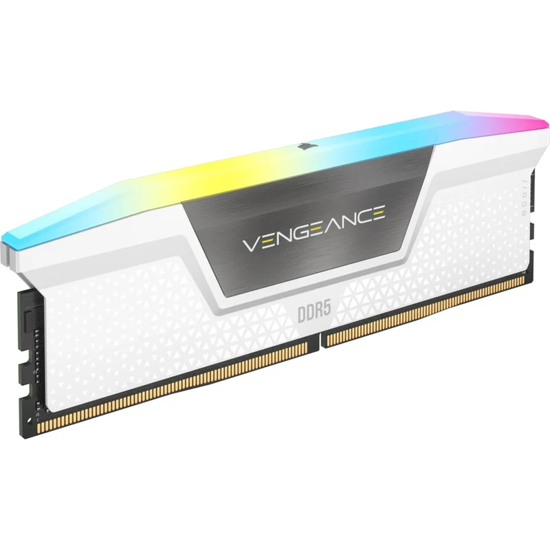 Corsair Vengeance RGB 64GB (2x32GB) DDR5 DRAM 6000MT/s CL30 AMD EXPO & Intel XMP Memory Kit (White) (CMH64GX5M2B6000Z30W)
