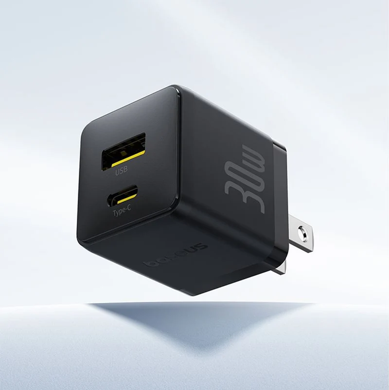 Baseus Palm Fast Charger C+U 30W (Cluster Black) (P1011160B113-00)