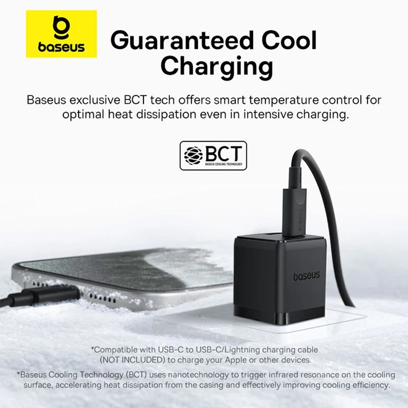 Baseus Palm Fast Charger C+U 30W (Cluster Black) (P1011160B113-00)