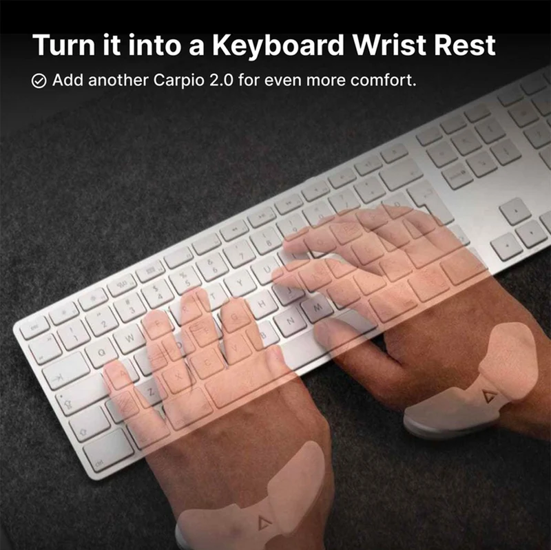 Deltahub Carpio 2.0 Ergonomic Wrist Rest Set Left & Right (Small, Large) (Black, Grey)