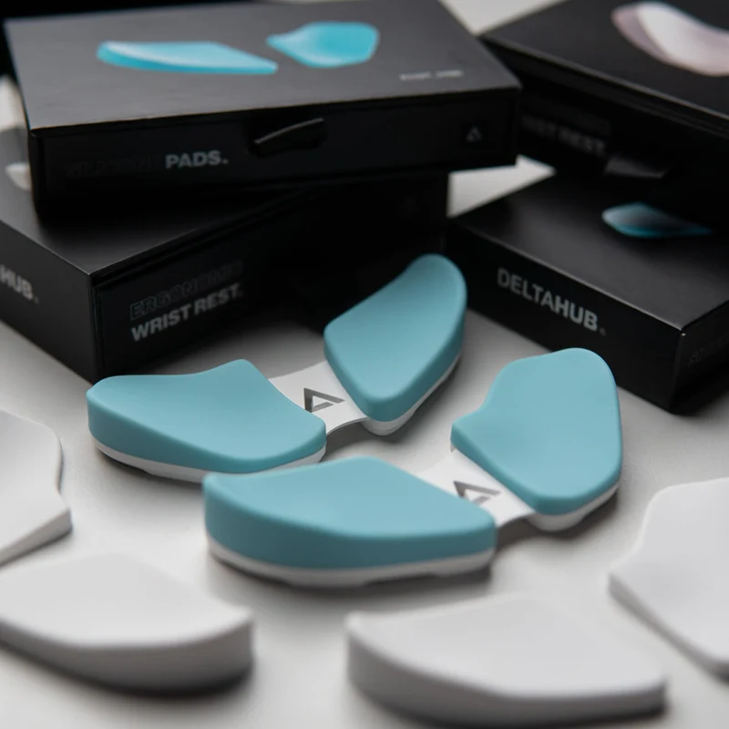 Deltahub Carpio 2.0 Replaceable Silicone Pads For Right-Handed (Small, Large) (Baby Blue, Black, Cotton Candy, Grey, Orange, White)