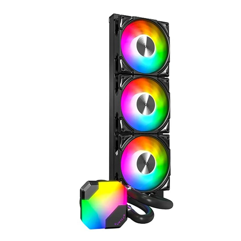 Montech HyperFlow ARGB 360 AIO CPU Liquid Cooler (Black, White)