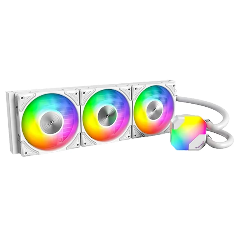 Montech HyperFlow ARGB 360 AIO CPU Liquid Cooler (Black, White)
