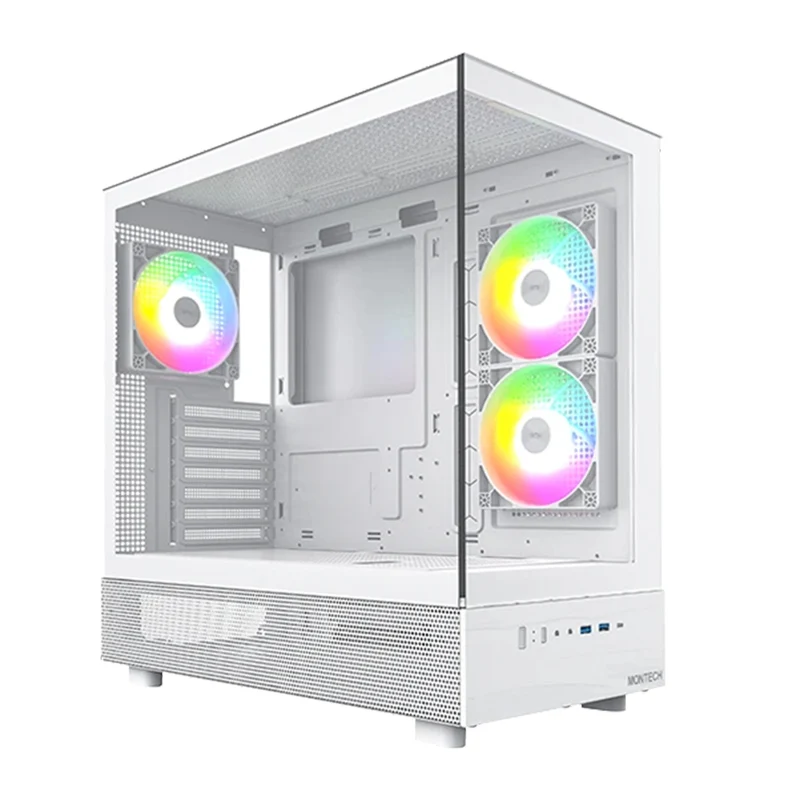 Montech XR Mid Tower ATX PC Case (Black, White)