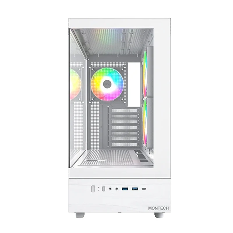 Montech XR Mid Tower ATX PC Case (Black, White)