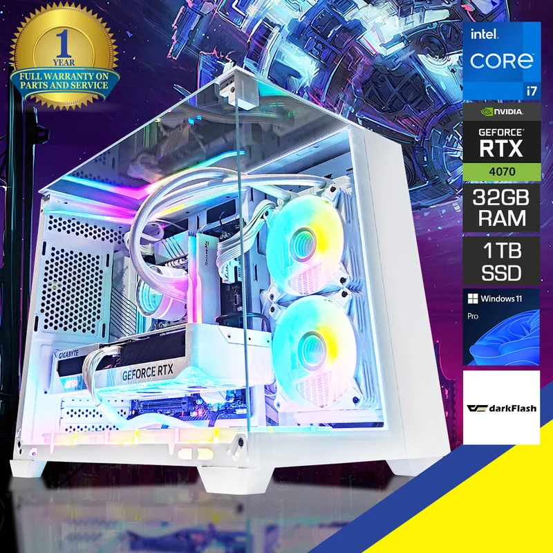 Sophos TH285 White Desktop Gaming PC | Intel i7 14700 | 32GB RAM | 1TB SSD | RTX 4070 | Windows 11 Pro