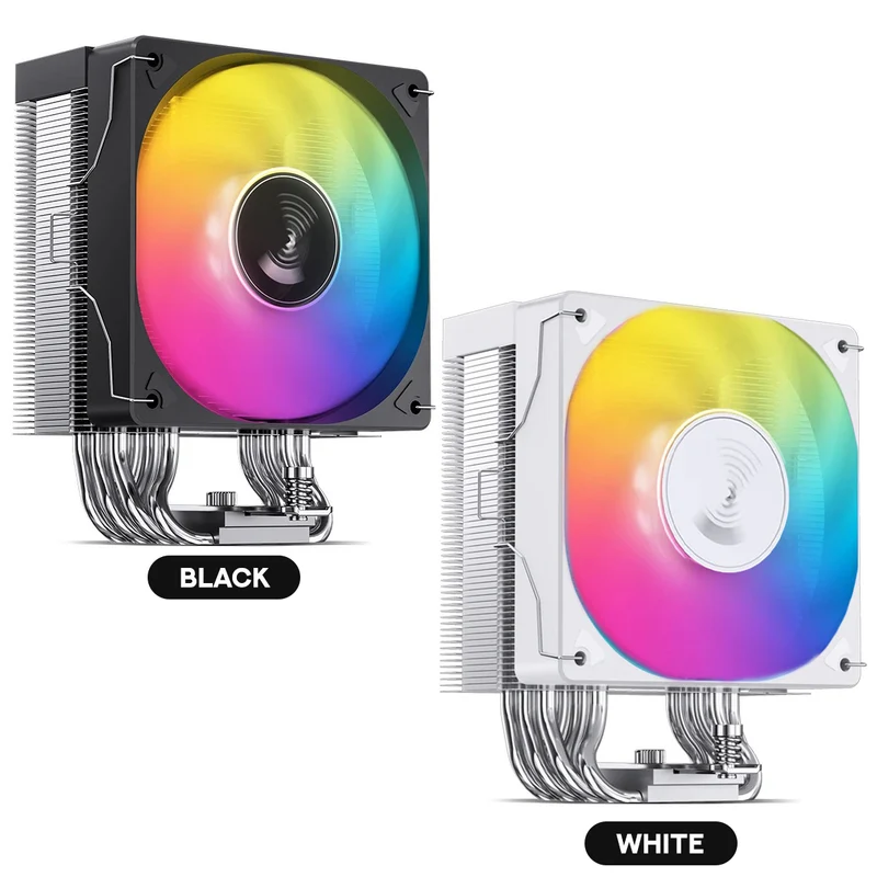Jonsbo CR-1000 Max ARGB Silent Series 120MM Single-Tower CPU Cooler (Black, White)