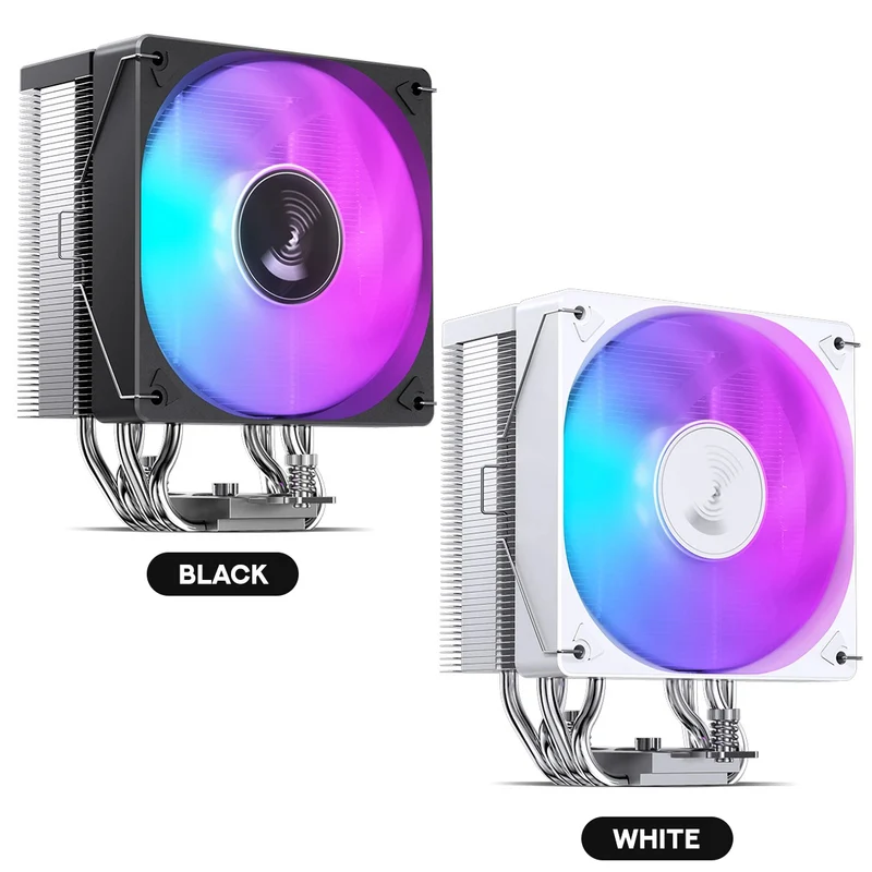 Jonsbo CR-1000 EVO Silent Series 120MM Single-Tower CPU Cooler (Black, White)