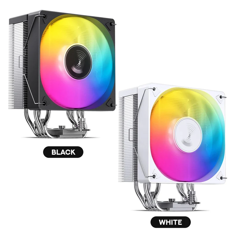Jonsbo CR-1000 EVO ARGB Silent Series 120MM SingleA-Tower CPU Cooler (Black, White)