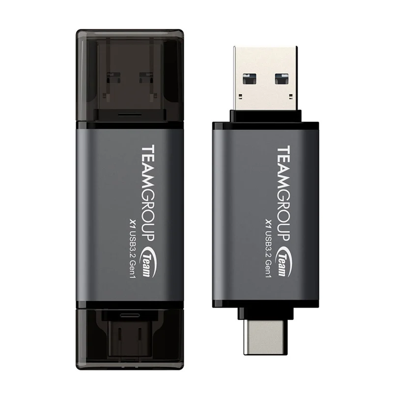 TeamGroup X1 128GB USB 3.2 Gen1 Type-C & Type-A 100MB/s Read Flash Drive (TX13128GC01)