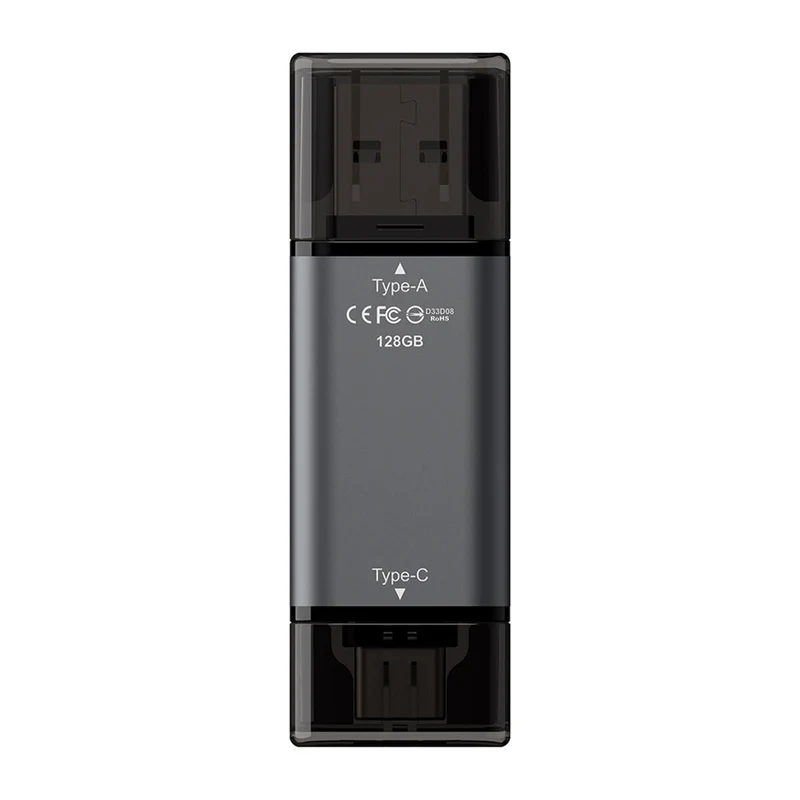 TeamGroup X1 128GB USB 3.2 Gen1 Type-C & Type-A 100MB/s Read Flash Drive (TX13128GC01)