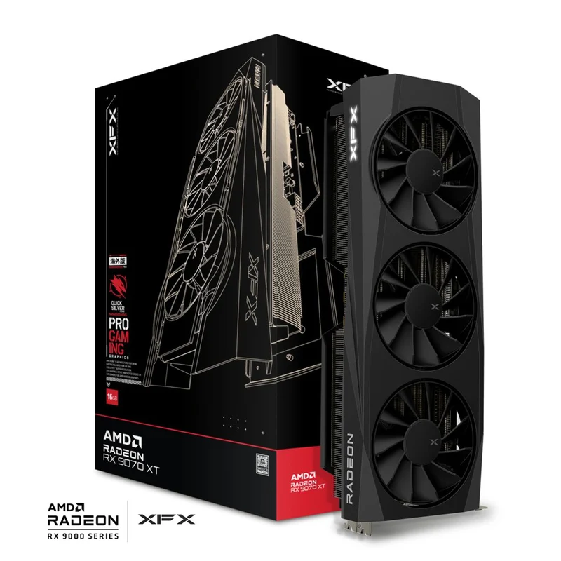 XFX Swift AMD Radeon RX 9070XT Triple Fan 16GB GDDR6 Gaming Ed. Graphics Card (RX-97TSWF3B9)
