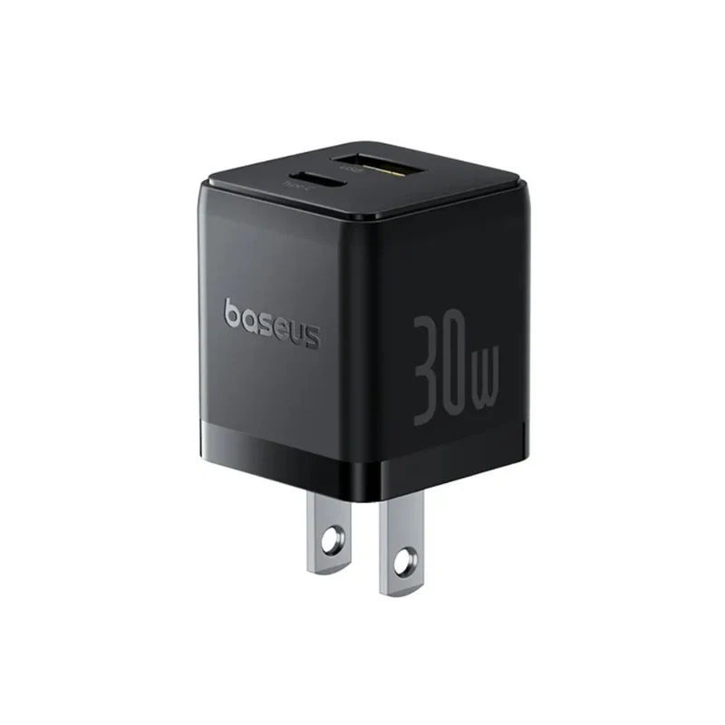 Baseus Palm Fast Charger C+U 30W with Mini Black Cable USB-C to USB-C 1m (Cluster Black) (P1011160B113-01)