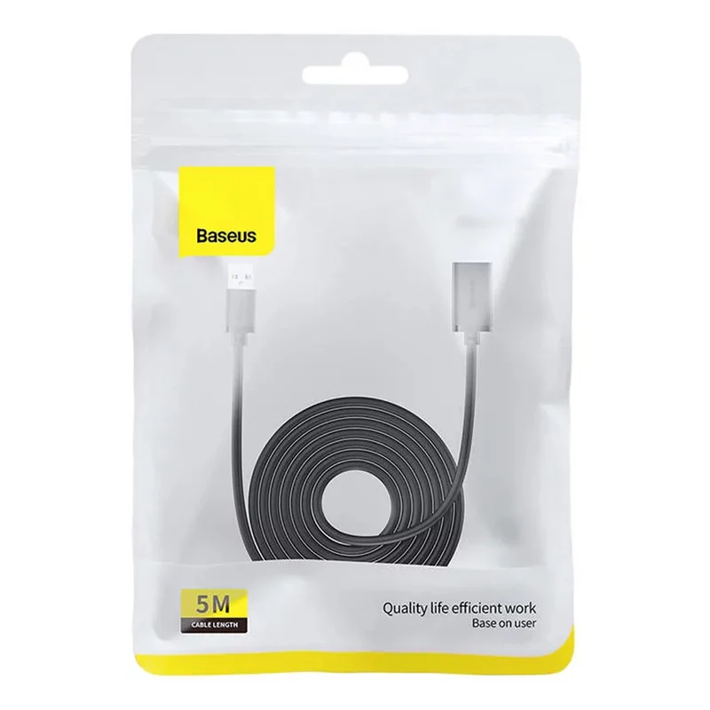 Baseus AirJoy Series USB3.0 Extension Cable 5m (Cluster Black) (B00631103111-05)