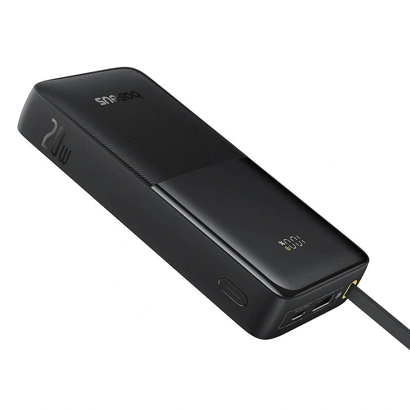 Baseus Bipow 2 Power Bank 20000mAh 20W with USB-C Cable (Cluster Black) (P10077101113-01)