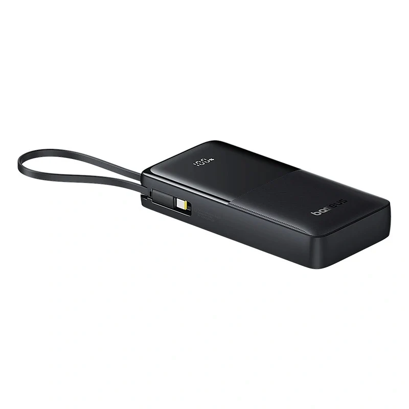 Baseus Bipow 2 Power Bank 10000mAh 20W with USB-C Cable (Cluster Black, Moon White)