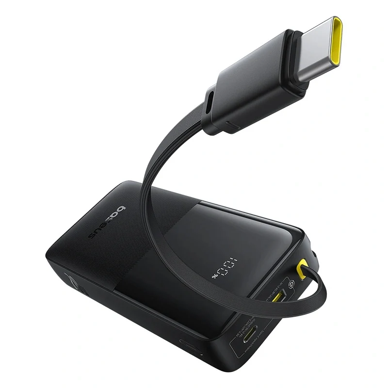 Baseus Bipow 2 Power Bank 10000mAh 20W with USB-C Cable (Cluster Black, Moon White)