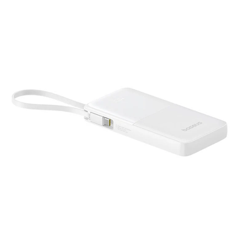 Baseus Bipow 2 Power Bank 10000mAh 20W with USB-C Cable (Cluster Black, Moon White)