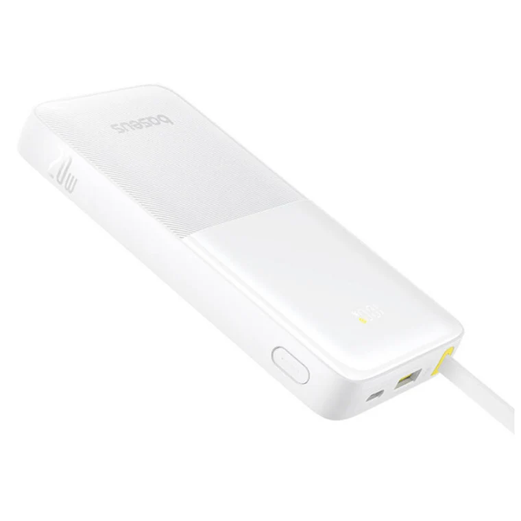 Baseus Bipow 2 Power Bank 10000mAh 20W with USB-C Cable (Cluster Black, Moon White)