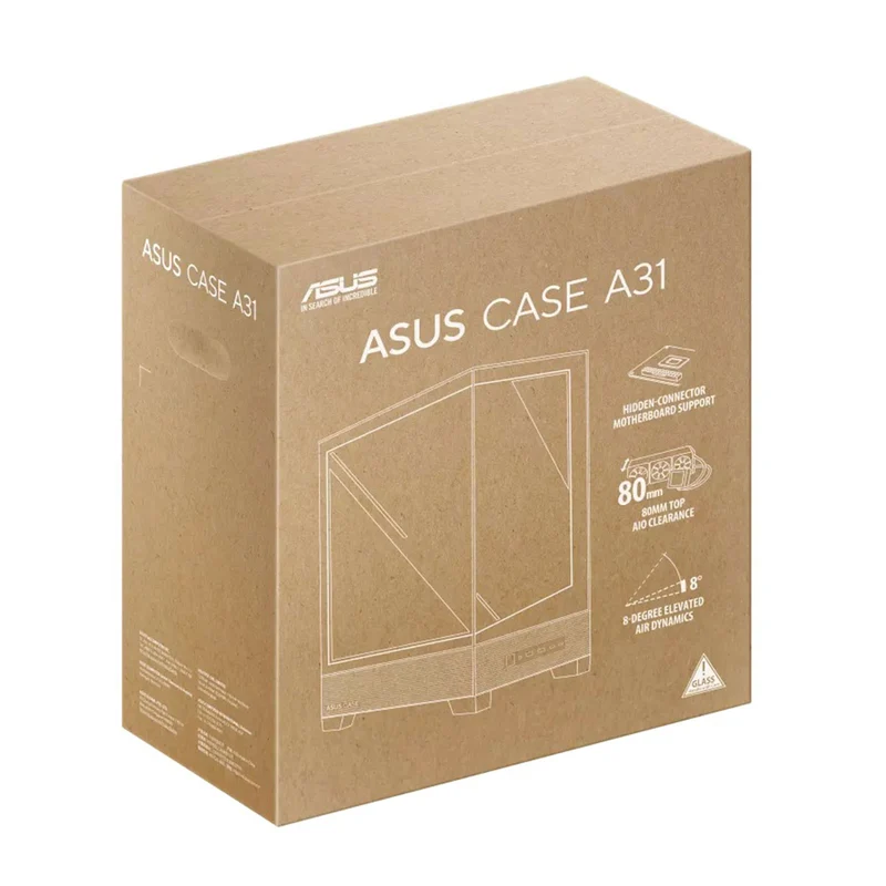 Asus A31 ATX Mid Tower PC Case (Black, White)