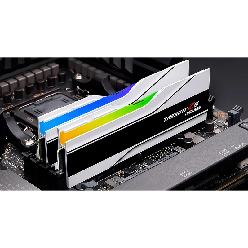 G.Skill Trident Z5 Neo RGB 48GB (2x24GB)DDR5 6400 MT/s CL32-39-39-102 1.35V AMD EXPO Desktop Memory (Matte White) (F5-6400J3239F24GX2-TZ5NRW)
