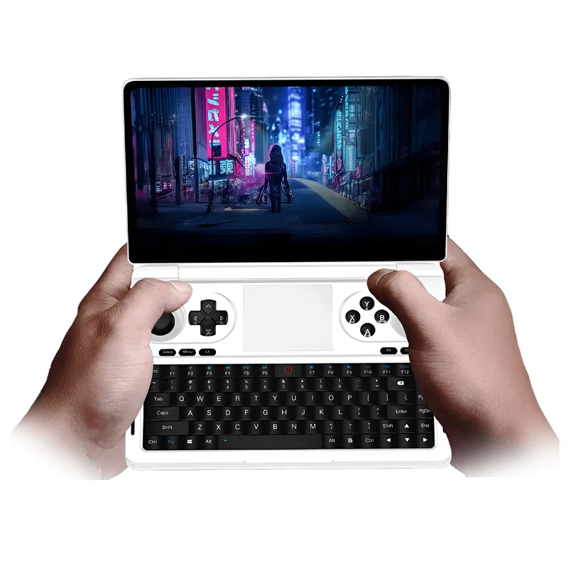 GPD Win Mini 2025 AMD Ryzen AI 9 HX 370 7" (1920x1080) 120Hz High-Refresh Gaming Display 32GB RAM LPDDR5X-7500MT/S 2TB SSD AMD Radeon 890M Graphics (RDNA3.5) Windows 11 Handheld Gaming PC (White) + GPD Win Mini HX 370 Protection Case
