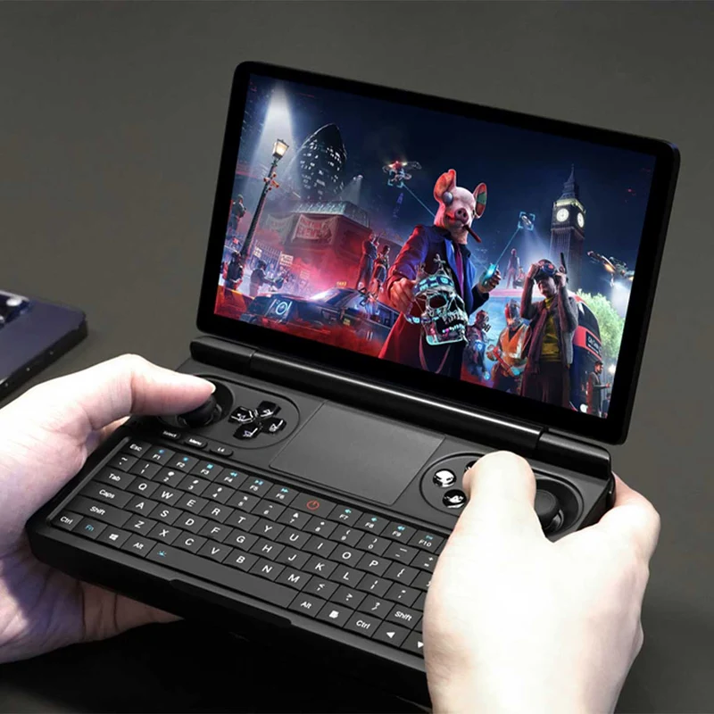 GPD Win Mini 2025 AMD Ryzen AI 9 HX 370 7" (1920x1080) 120Hz High-Refresh Gaming Display 32GB RAM LPDDR5X-7500MT/S 2TB SSD AMD Radeon 890M Graphics (RDNA3.5) Windows 11 Handheld Gaming PC (Black) + GPD Win Mini HX 370 Protection Case