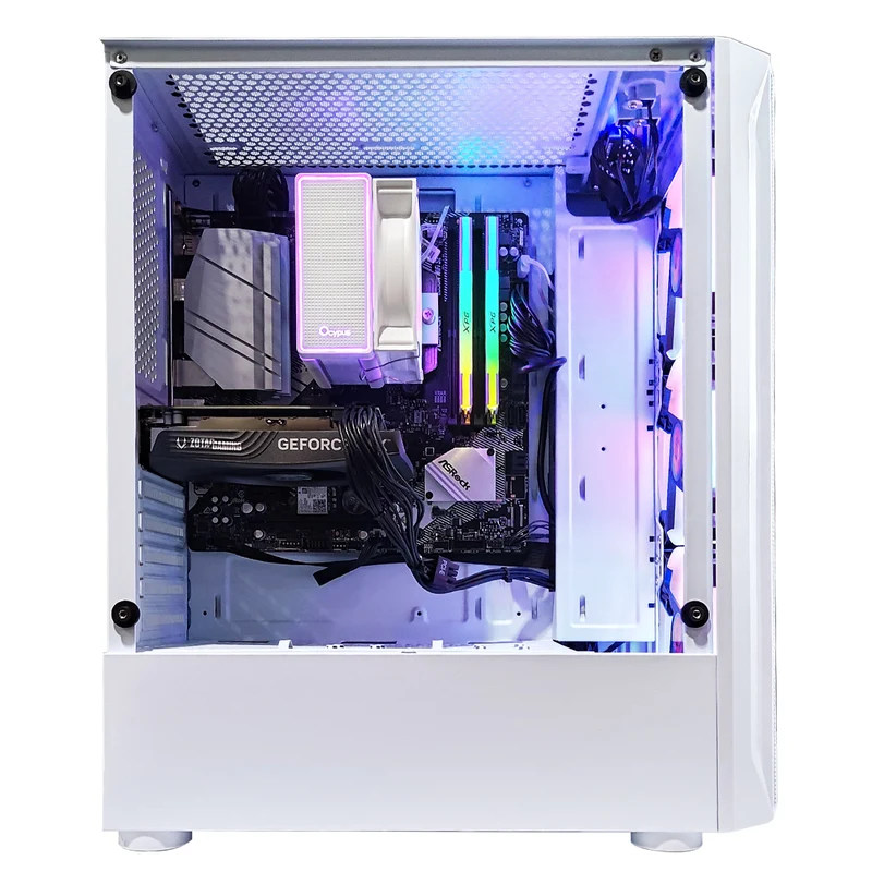 Alpha Aurora White Desktop Gaming PC | AMD Ryzen 5 5500 | 16GB RAM | 500GB SSD | RTX 4060 | Windows 11 Pro
