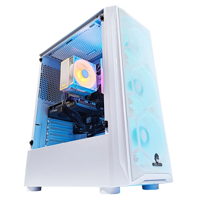 Alpha Aurora White Desktop Gaming PC | AMD Ryzen 5 5500 | 16GB RAM | 500GB SSD | RTX 4060 | Windows 11 Pro
