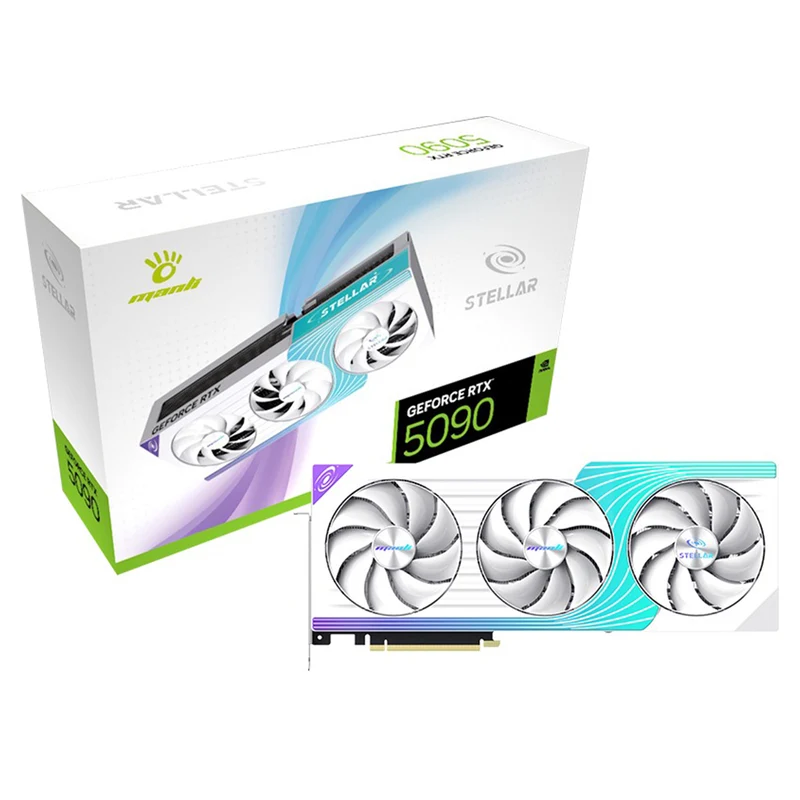 Manli Stellar GeForce RTX 5090 OC 32GB GDDR7 Triple Cooler RGB Graphics Card (M-N509SO/D732G-M3627)
